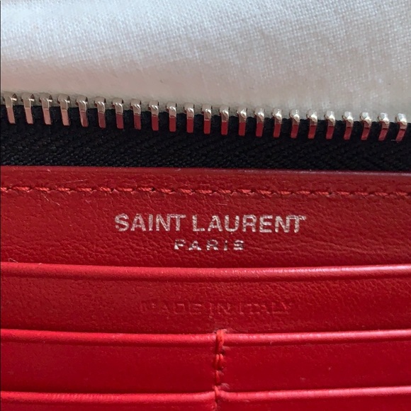 ✨SOLD✨ Saint Laurent - Monogram Zip Around Wallet - Picture 9 of 10